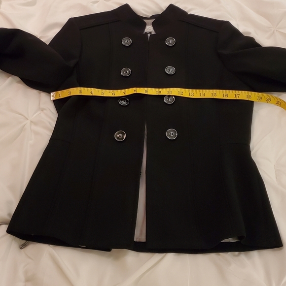 Tahari Black Pantsuit With Military-Style Blazer - Picture 11 of 14